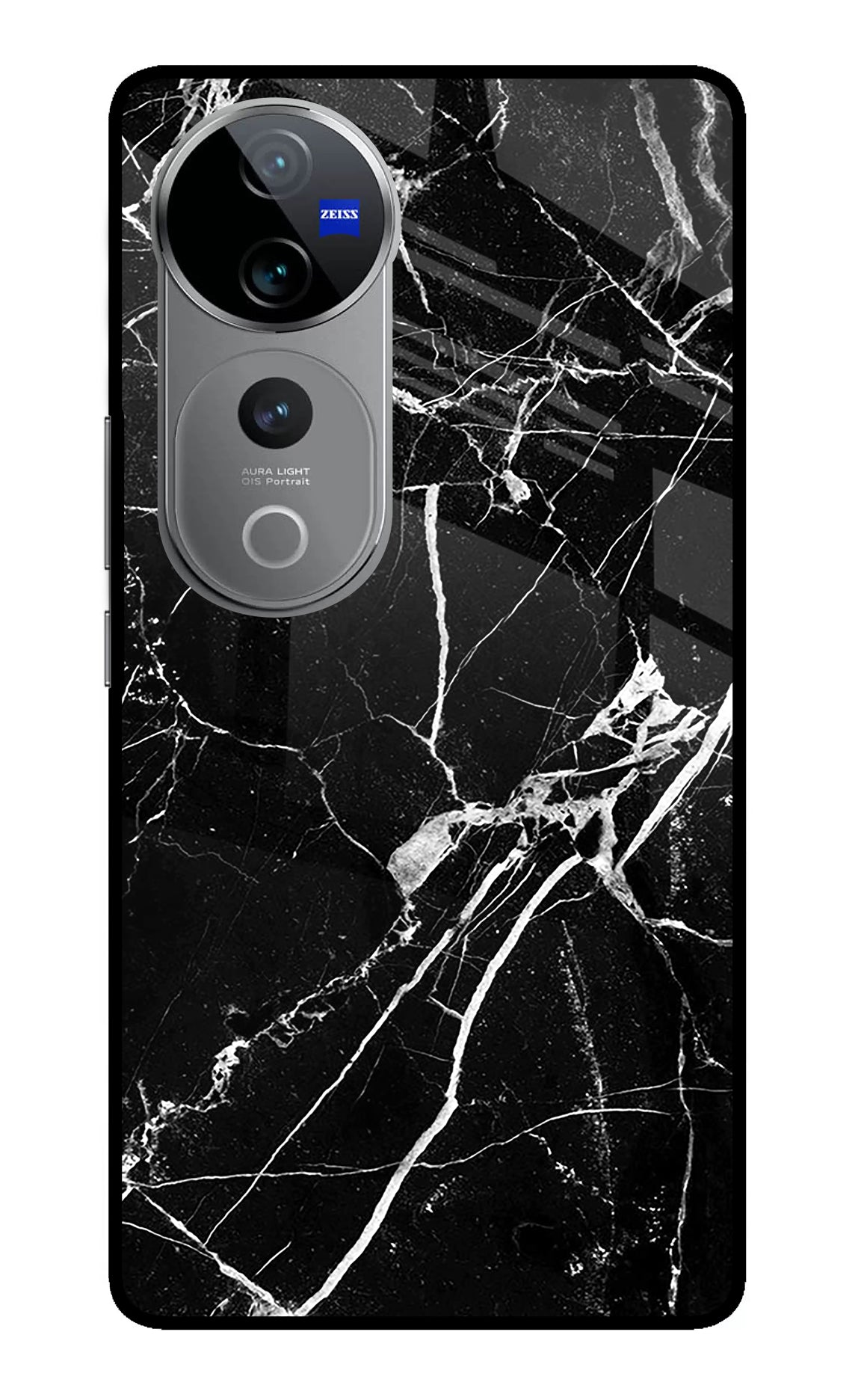 Black Marble Pattern Vivo V40 Pro 5G Back Cover