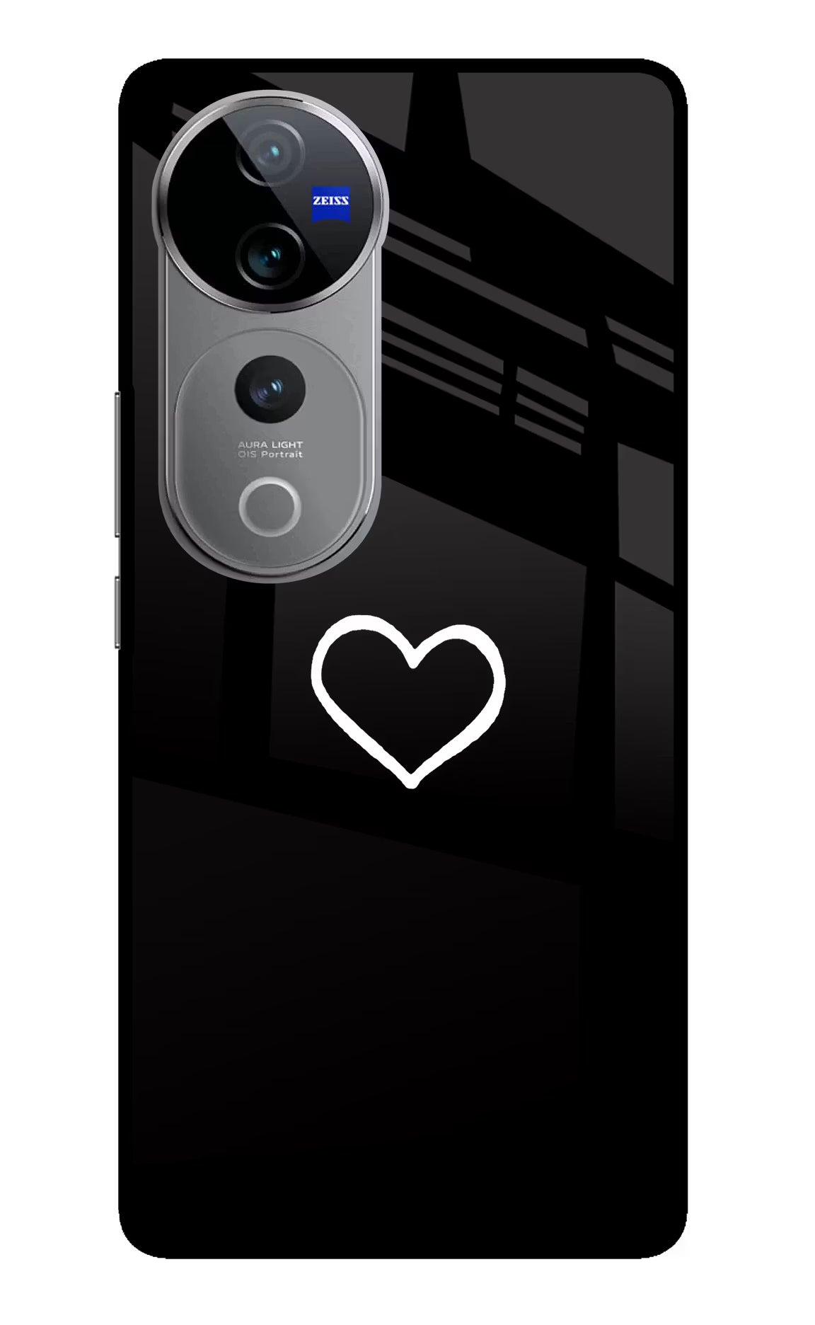 Heart Vivo V40 Pro 5G Glass Case Back Cover by Casekaro
