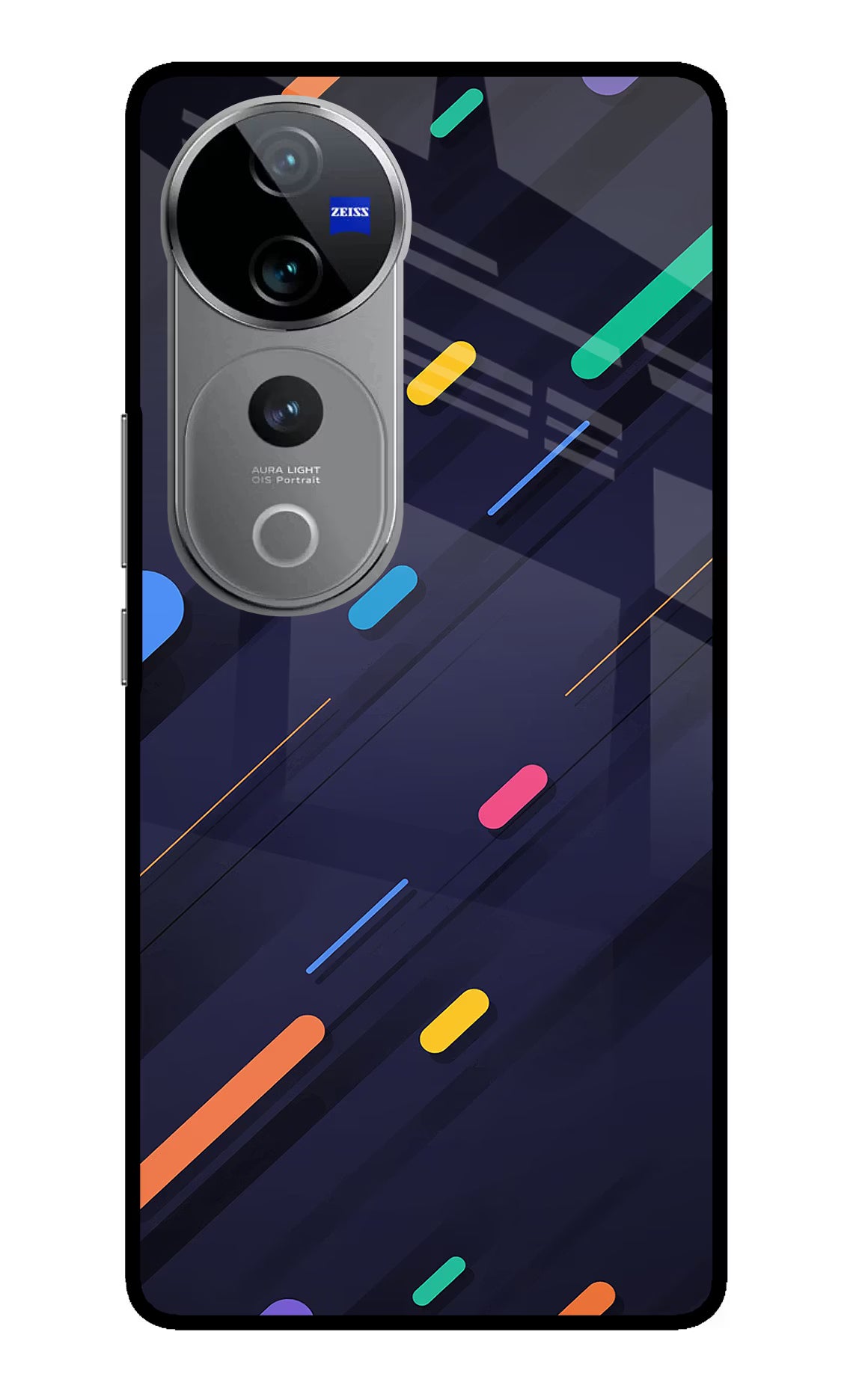 Abstract Design Vivo V40 Pro 5G Glass Case Back Cover by Casekaro