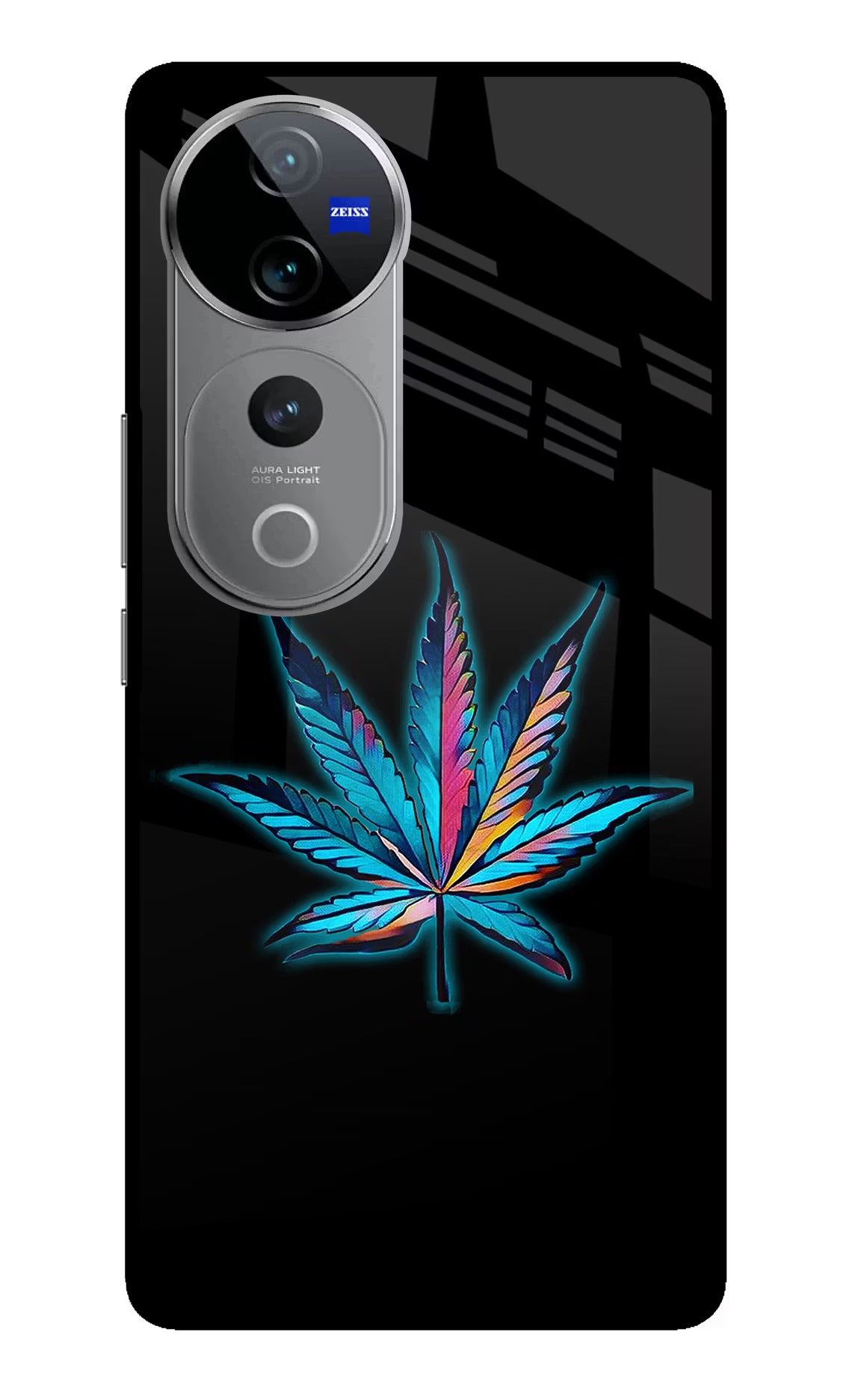 Weed Vivo V40 Pro 5G Glass Case Back Cover by Casekaro