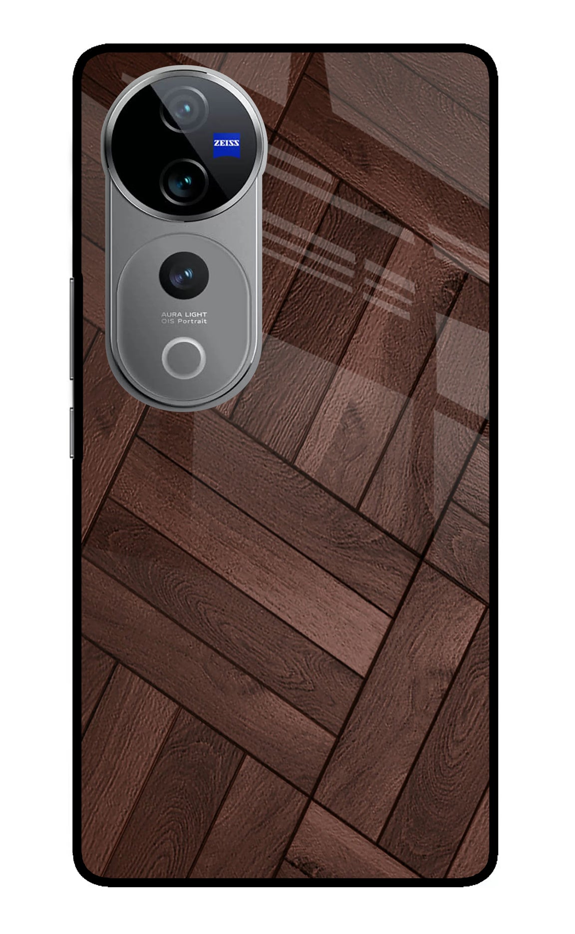 Wooden Texture Design Vivo V40 Pro 5G Glass Case