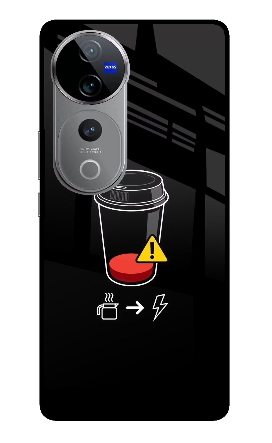 Coffee Vivo V40 Pro 5G Glass Case Back Cover by Casekaro