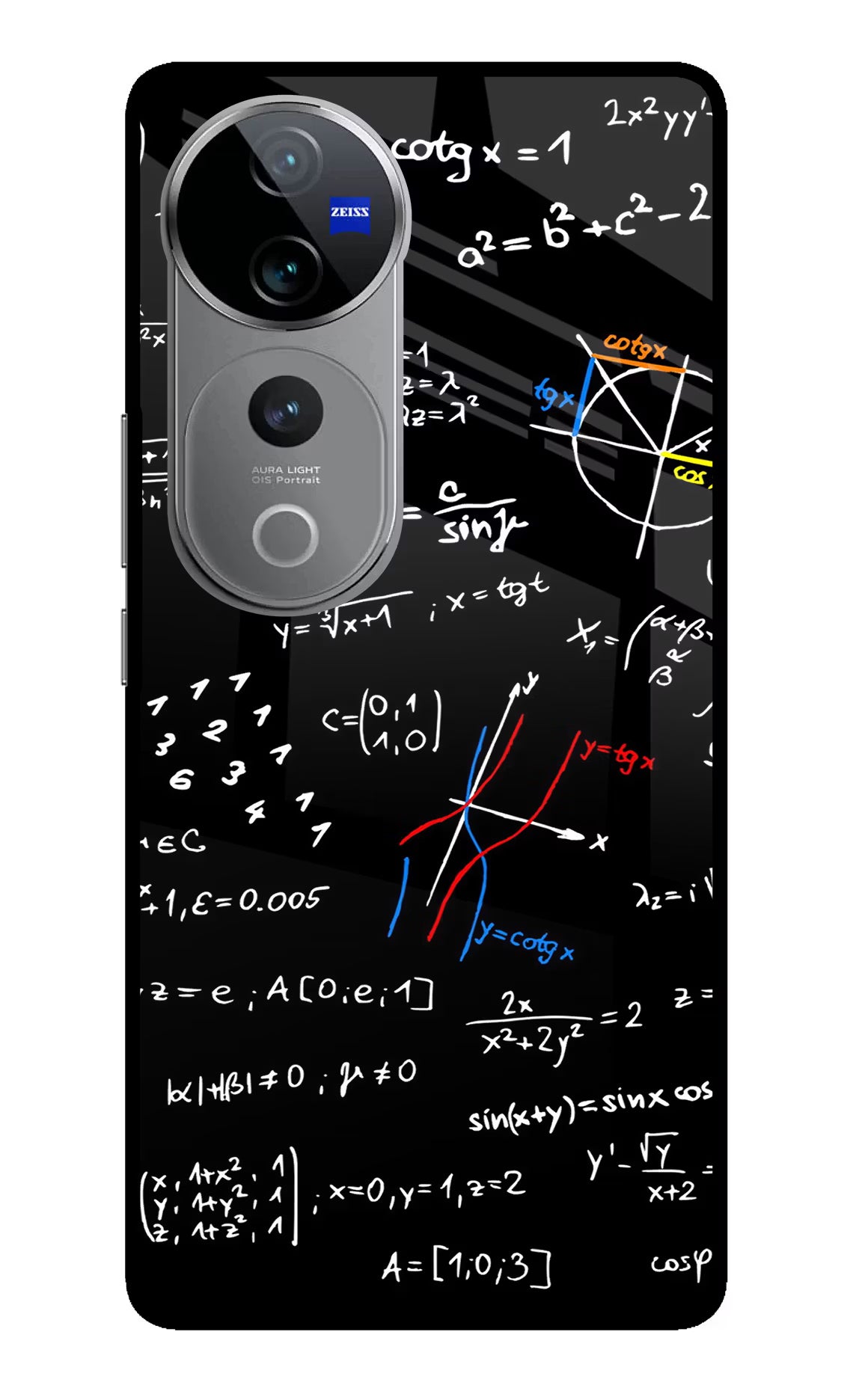 Mathematics Formula Vivo V40 Pro 5G Glass Case Back Cover by Casekaro