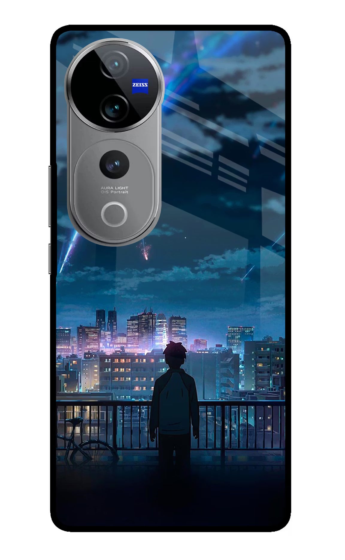 Anime Vivo V40 Pro 5G Glass Case Back Cover by Casekaro