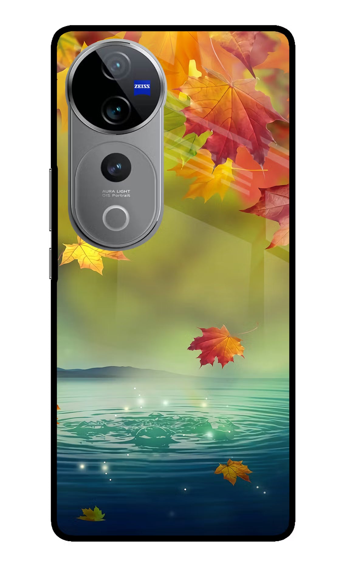 Flowers Vivo V40 Pro 5G Glass Case Back Cover by Casekaro