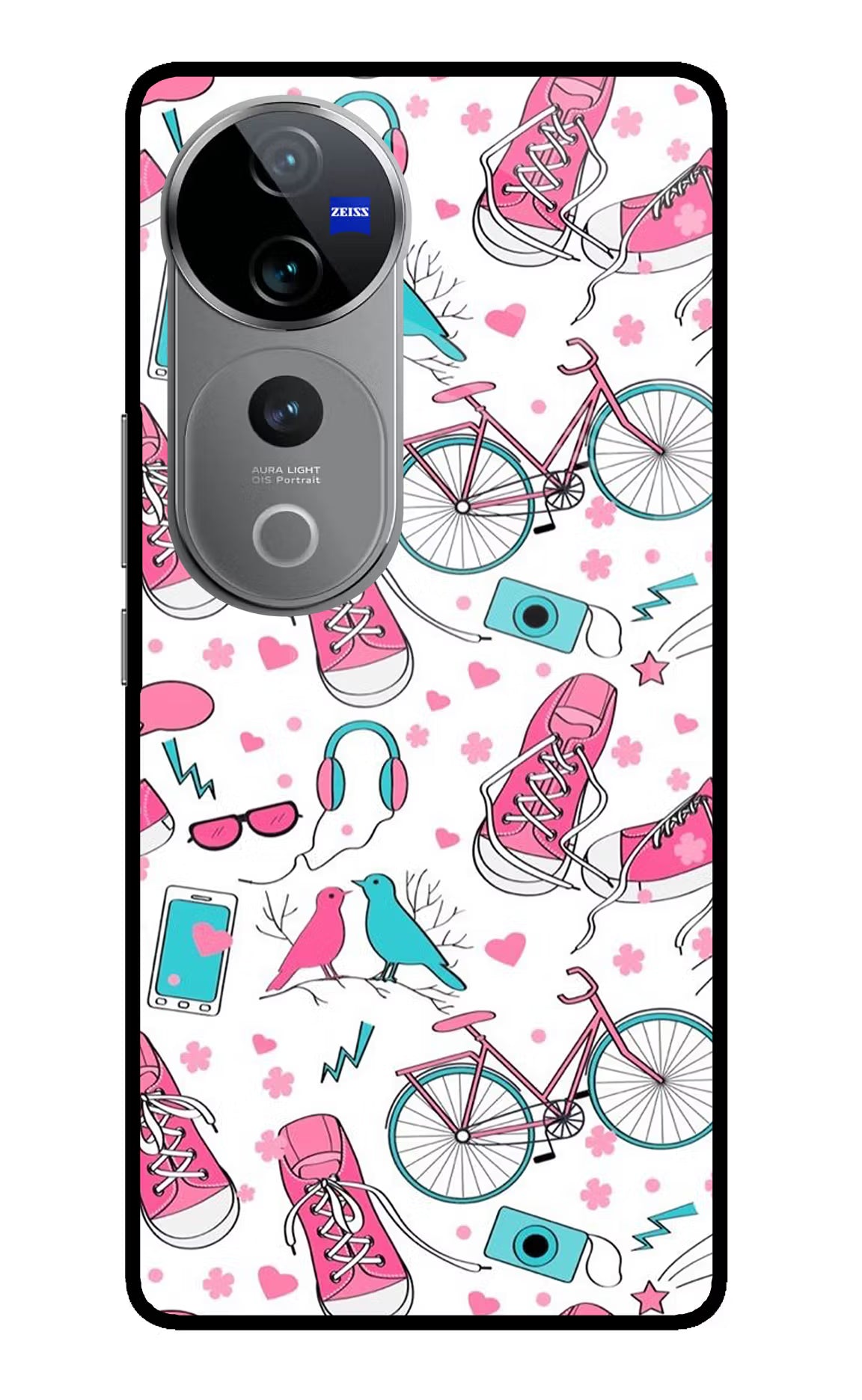 Artwork Vivo V40 Pro 5G Glass Case Back Cover by Casekaro