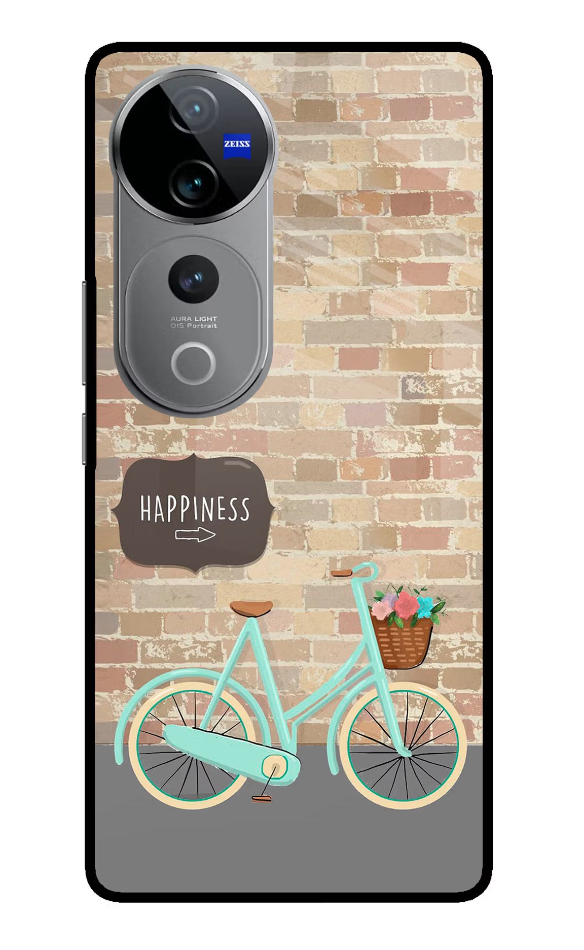 Happiness Artwork Vivo V40 Pro 5G Glass Case Back Cover by Casekaro