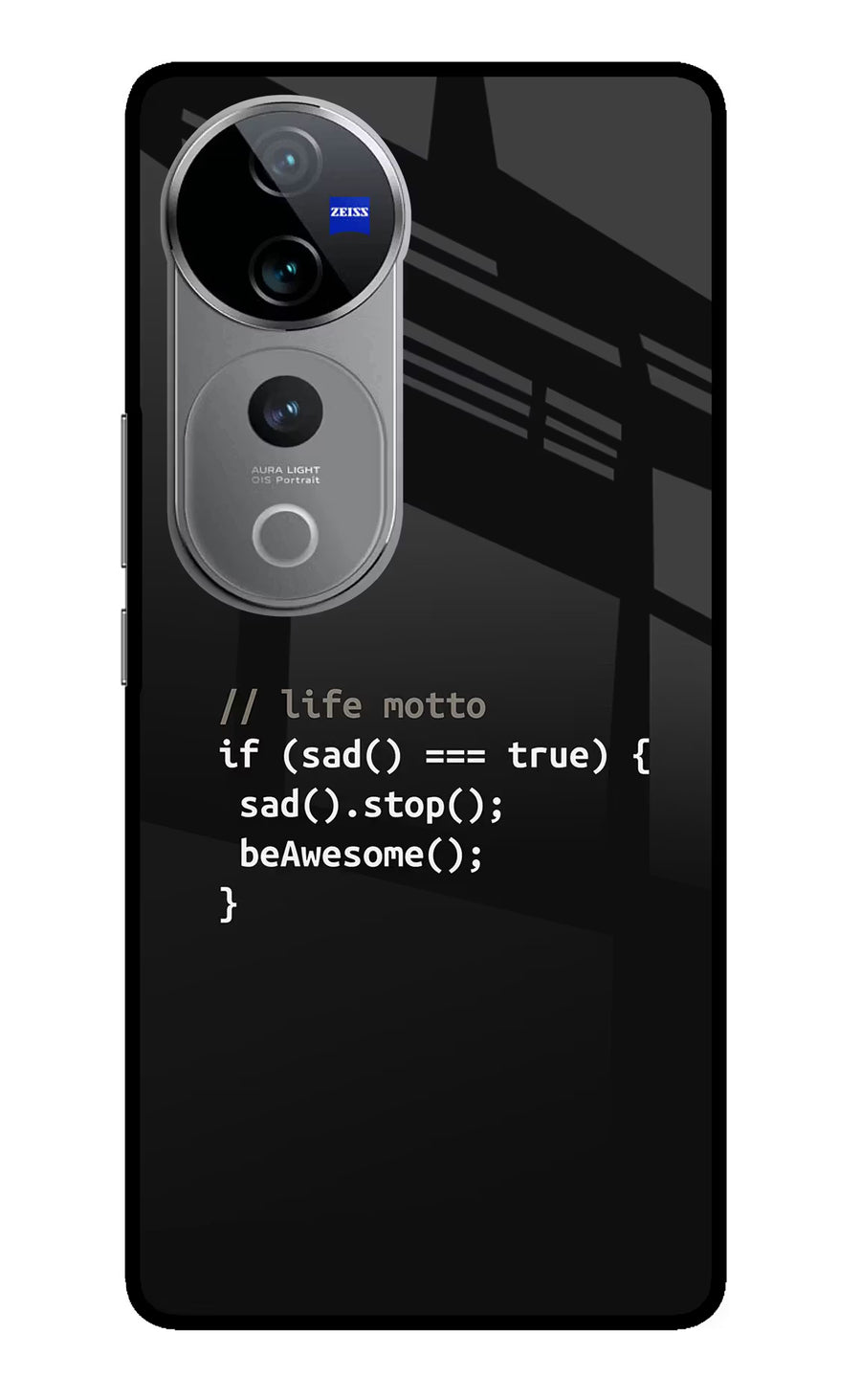 Life Motto Code Vivo V40 Pro 5G Back Cover, Glass case
