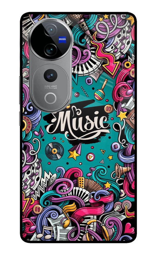 Music Graffiti Vivo V40 Pro 5G Glass Case