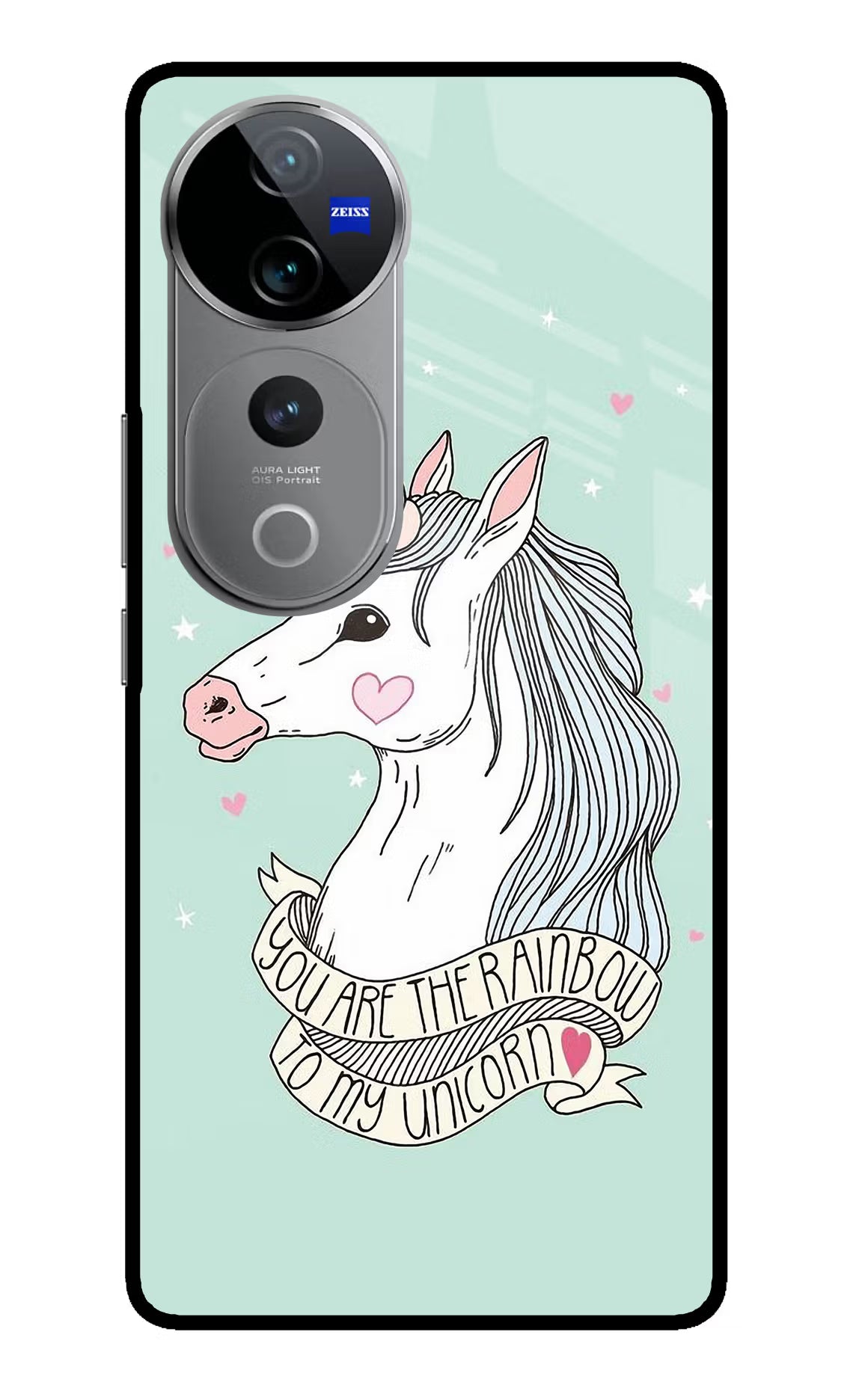 Unicorn Wallpaper Vivo V40 Pro 5G Glass Case Back Cover by Casekaro