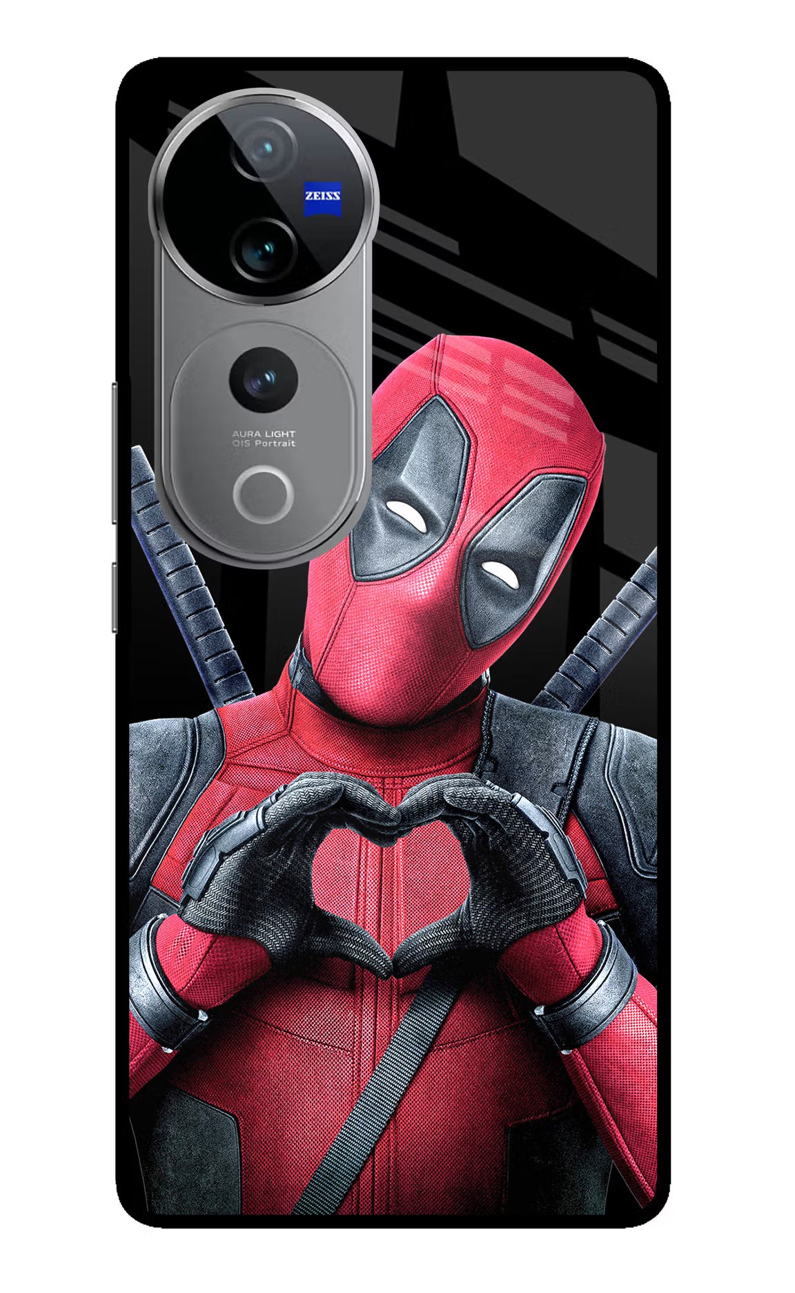 Deadpool Vivo V40 Pro 5G Glass Case Back Cover by Casekaro