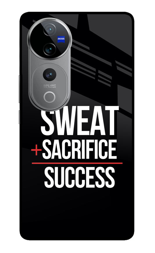 Sweat Sacrifice Success Vivo V40 Pro 5G Glass Case