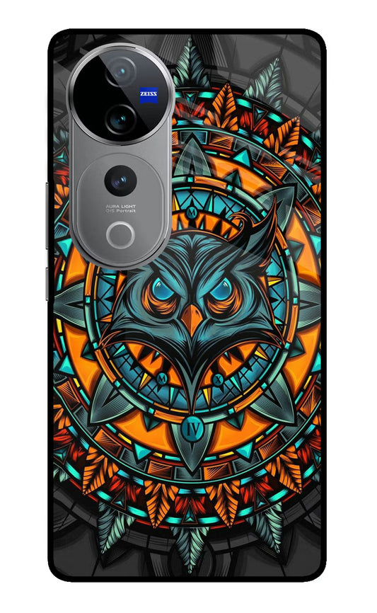 Angry Owl Art Vivo V40 Pro 5G Glass Case