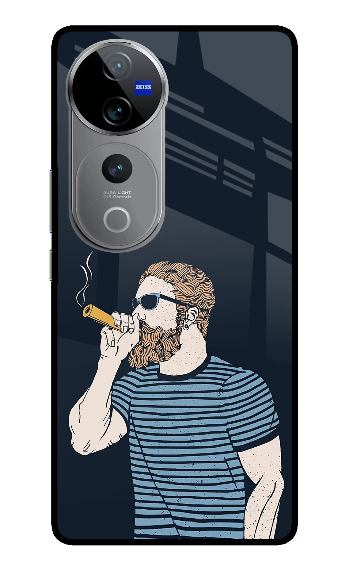 Smoking Vivo V40 Pro 5G Glass Case Back Cover by Casekaro