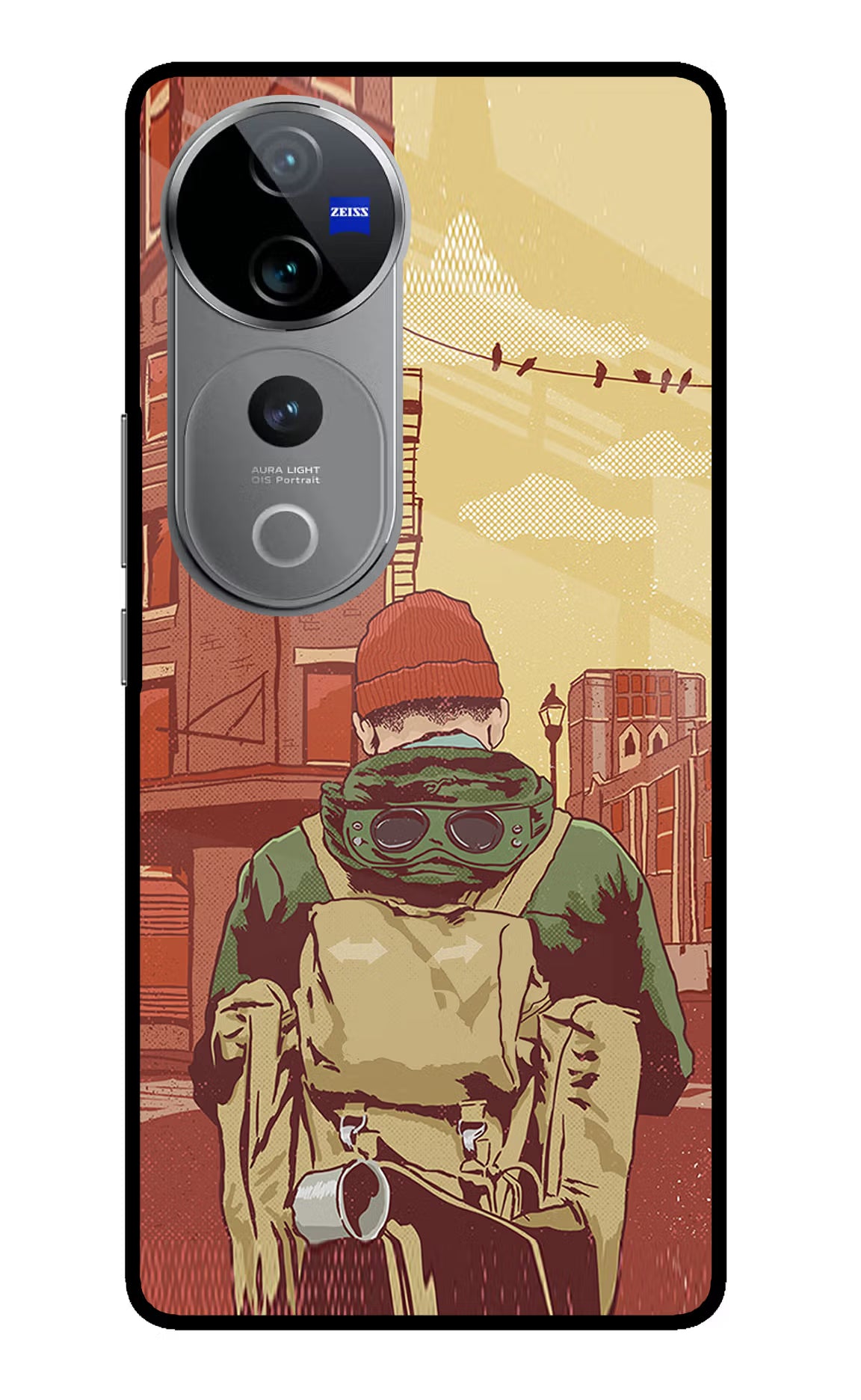 Adventurous Vivo V40 Pro 5G Glass Case Back Cover by Casekaro