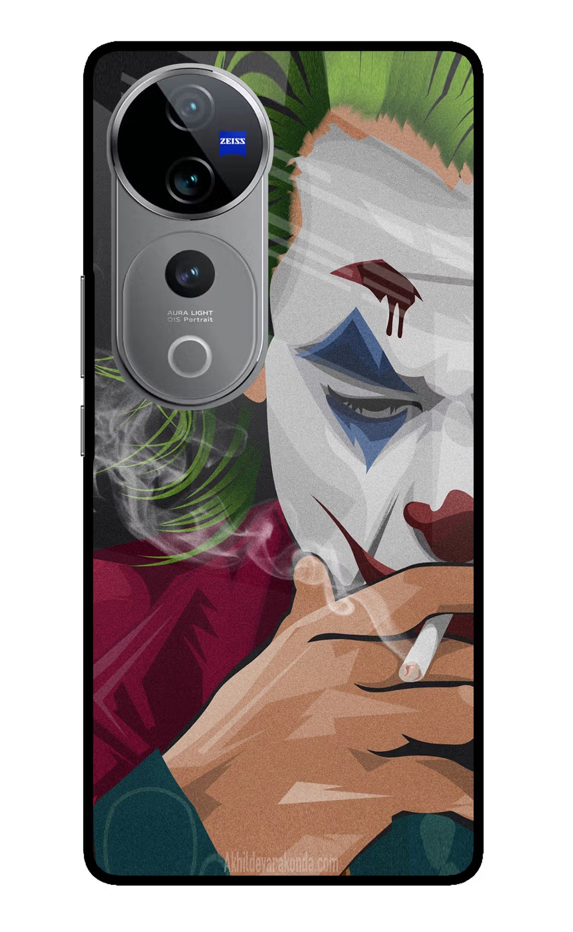 Joker Smoking Vivo V40 Pro 5G Glass Case Back Cover by Casekaro