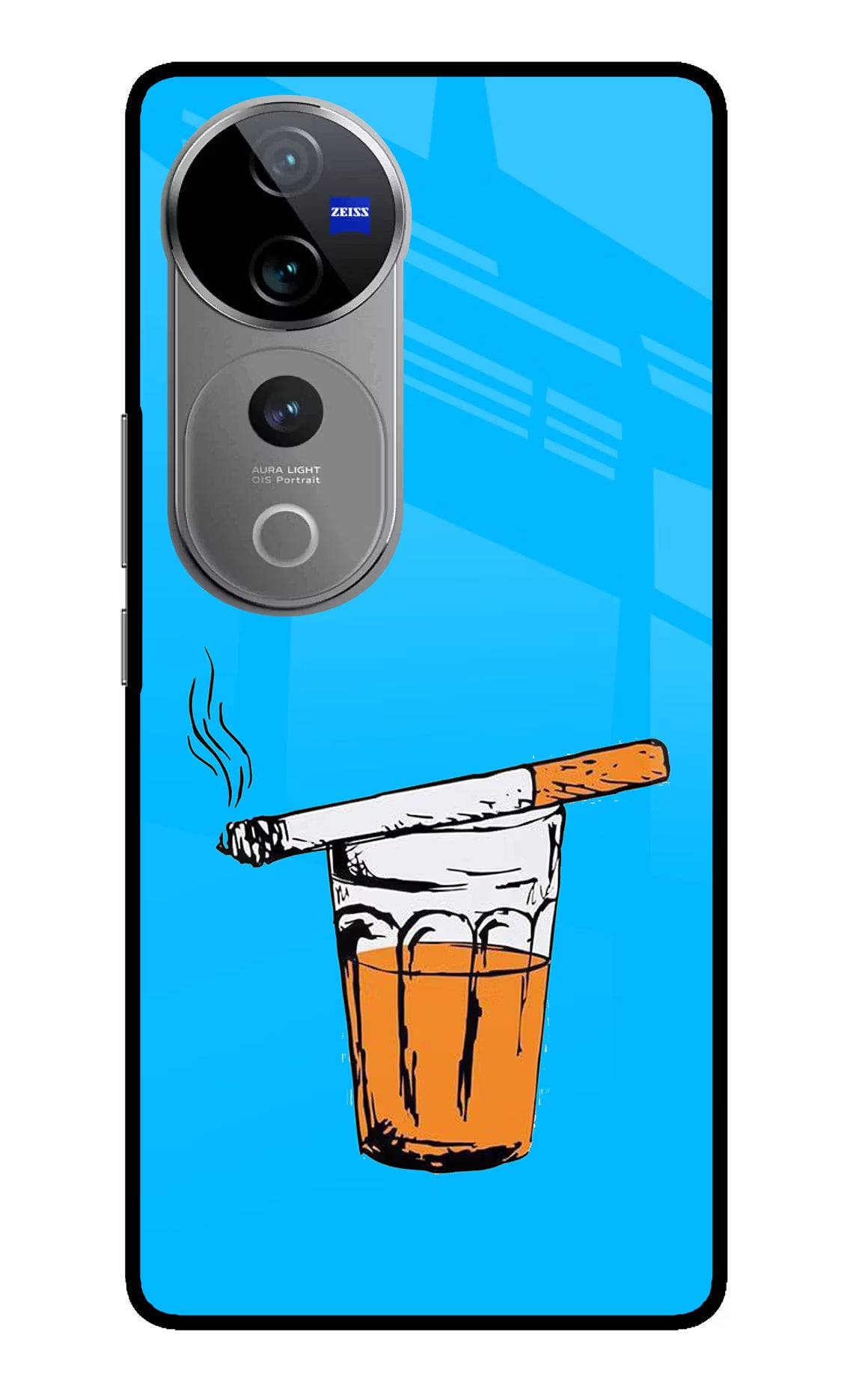 Chai Sutta Vivo V40 Pro 5G Glass Case Back Cover by Casekaro