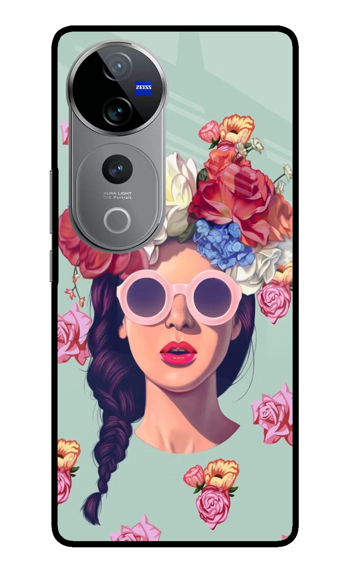 Pretty Girl Vivo V40 Pro 5G Glass Case Back Cover by Casekaro