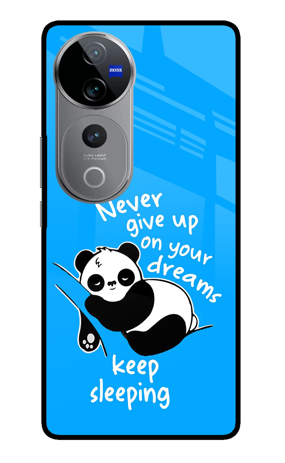 Keep Sleeping Vivo V40 Pro 5G Glass Case Back Cover by Casekaro