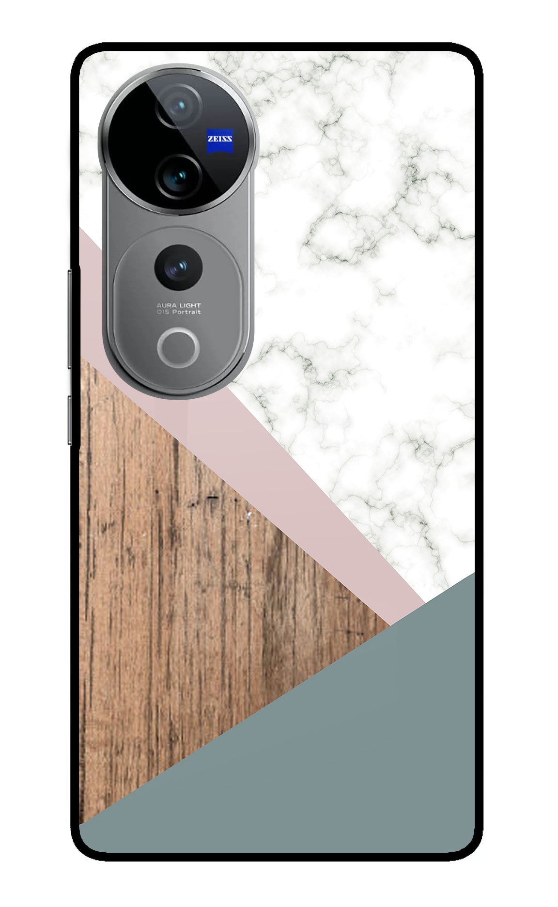 Marble wood Abstract Vivo V40 Pro 5G Glass Case