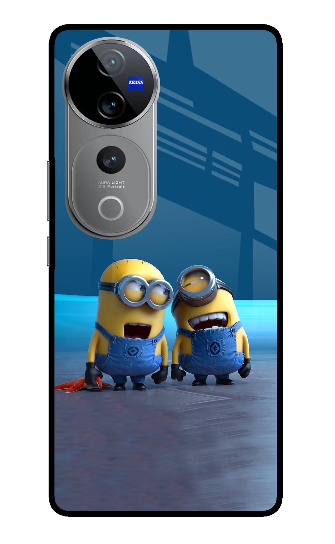 Minion Laughing Vivo V40 Pro 5G Glass Case Back Cover by Casekaro