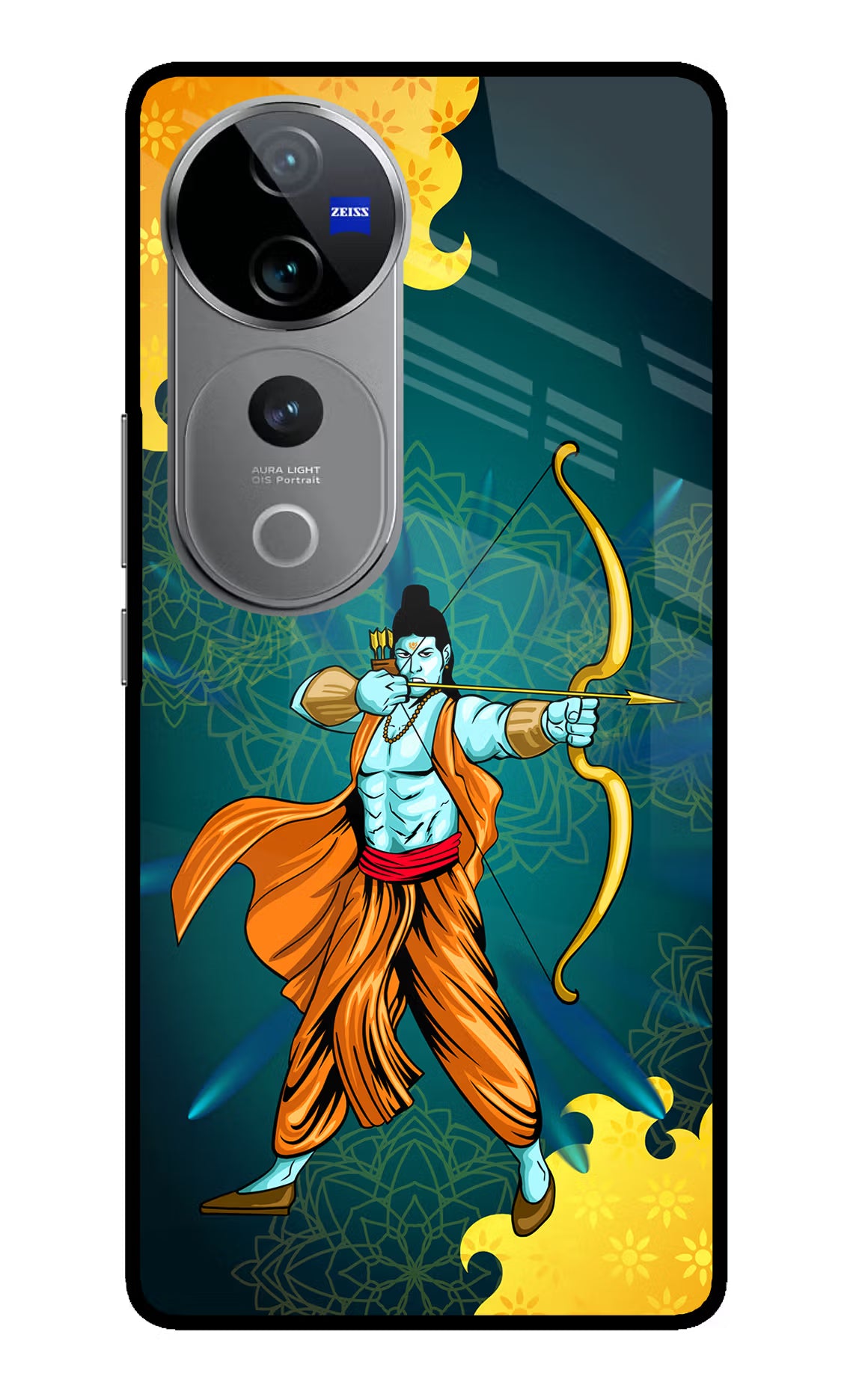 Lord Ram - 6 Vivo V40 Pro 5G Glass Case Back Cover by Casekaro