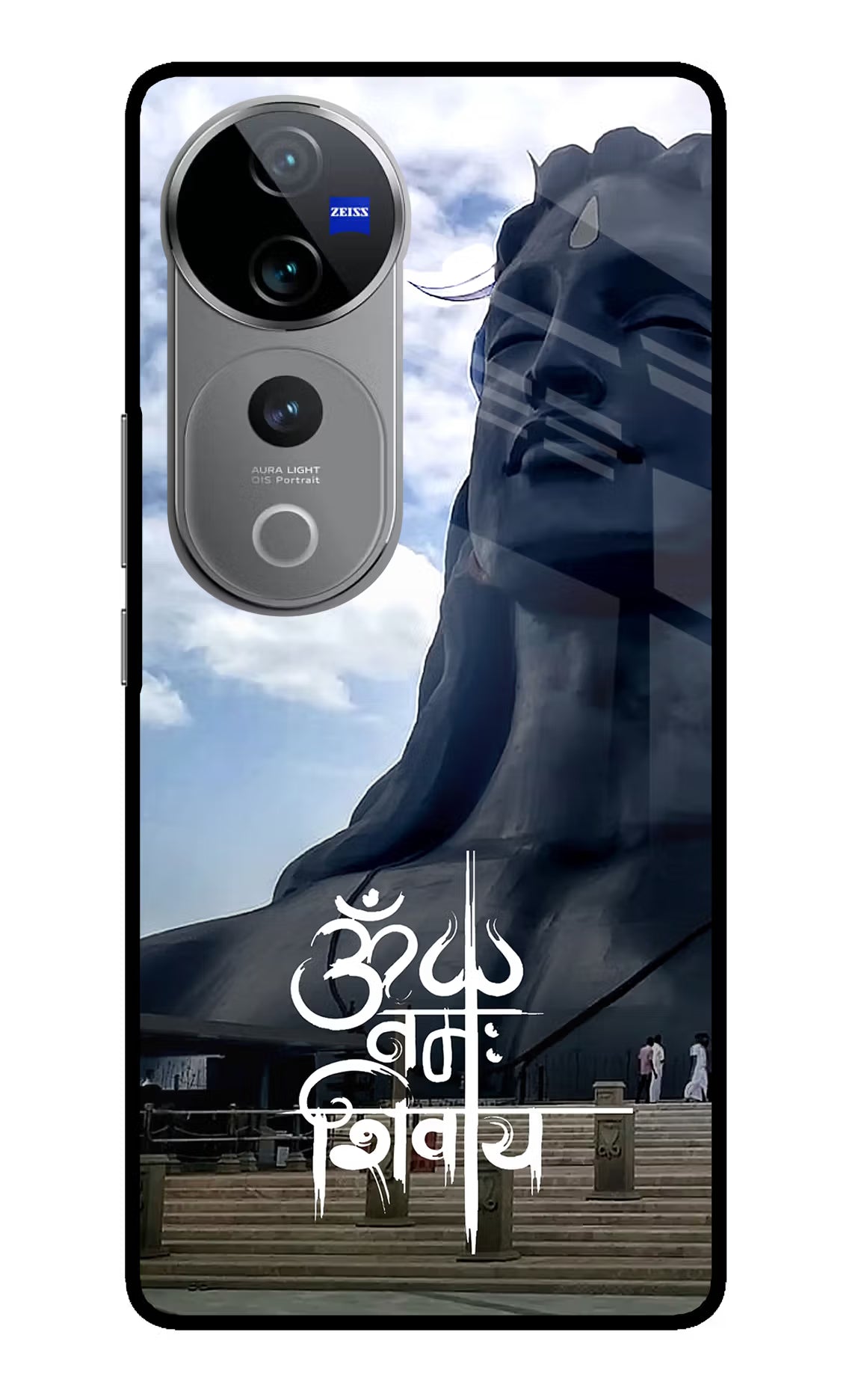 Om Namah Shivay Vivo V40 Pro 5G Glass Case Back Cover by Casekaro
