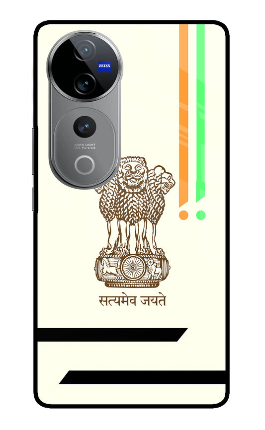 Satyamev Jayate Brown Logo Vivo V40 Pro 5G Glass Case