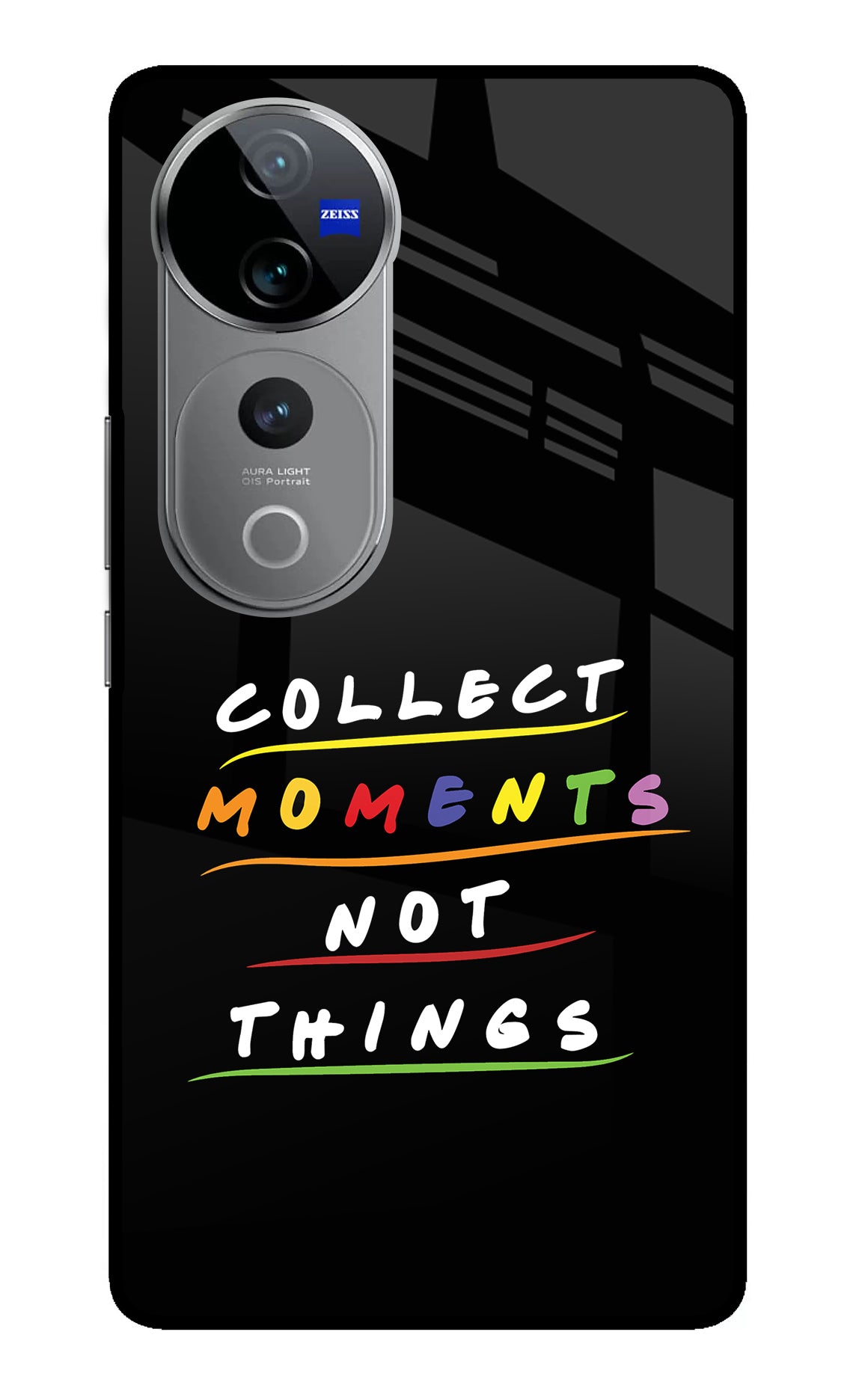 Collect Moments Not Things Vivo V40 Pro 5G Glass Case