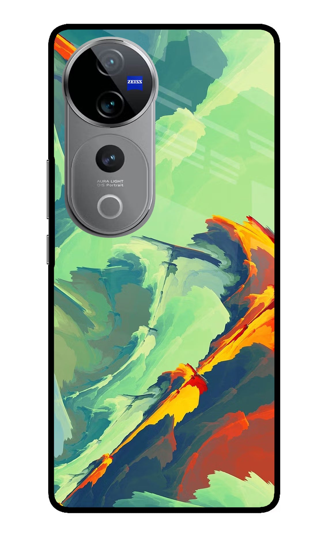 Paint Art Vivo V40 Pro 5G Glass Case Back Cover by Casekaro