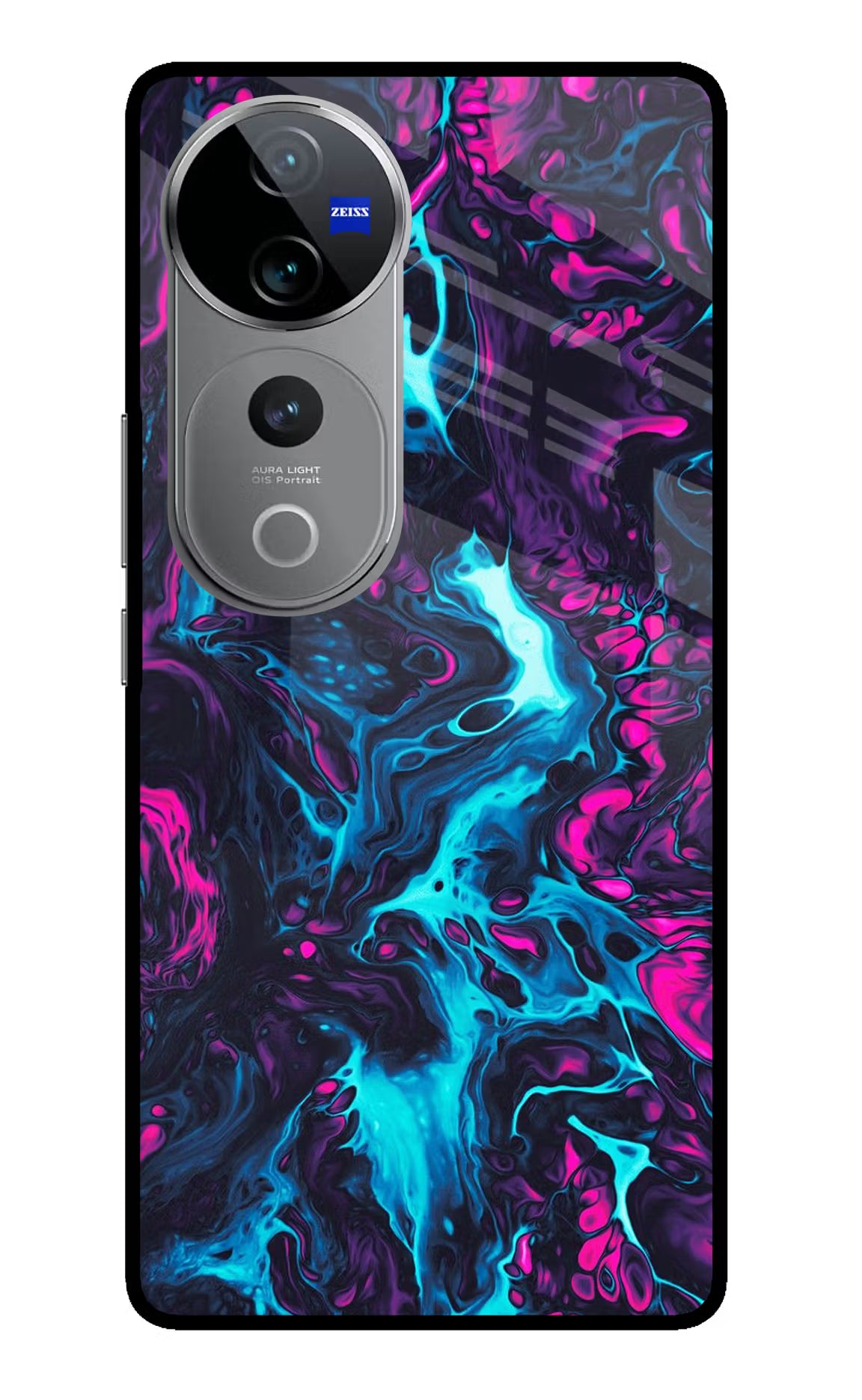 Abstract Vivo V40 Pro 5G Glass Case Back Cover by Casekaro