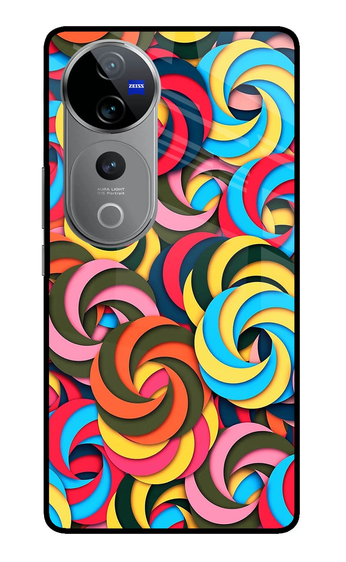 Spiral Pattern Vivo V40 Pro 5G Glass Case