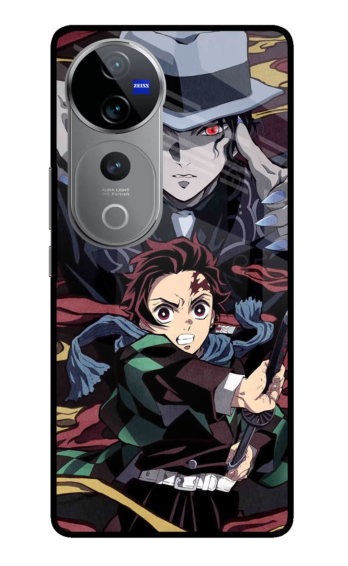 Demon Slayer Vivo V40 Pro 5G Glass Case Back Cover by Casekaro