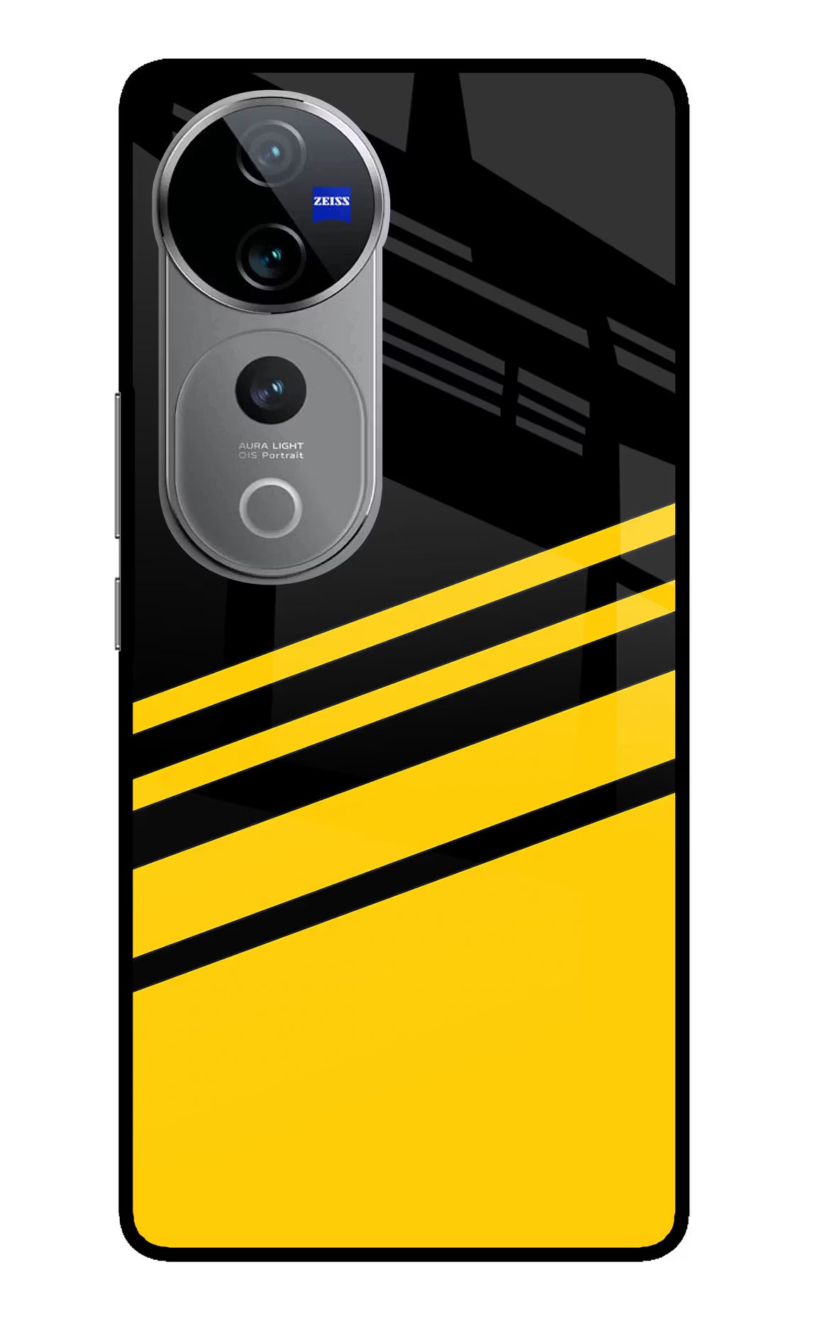 Yellow Shades Vivo V40 Pro 5G Glass Case Back Cover by Casekaro
