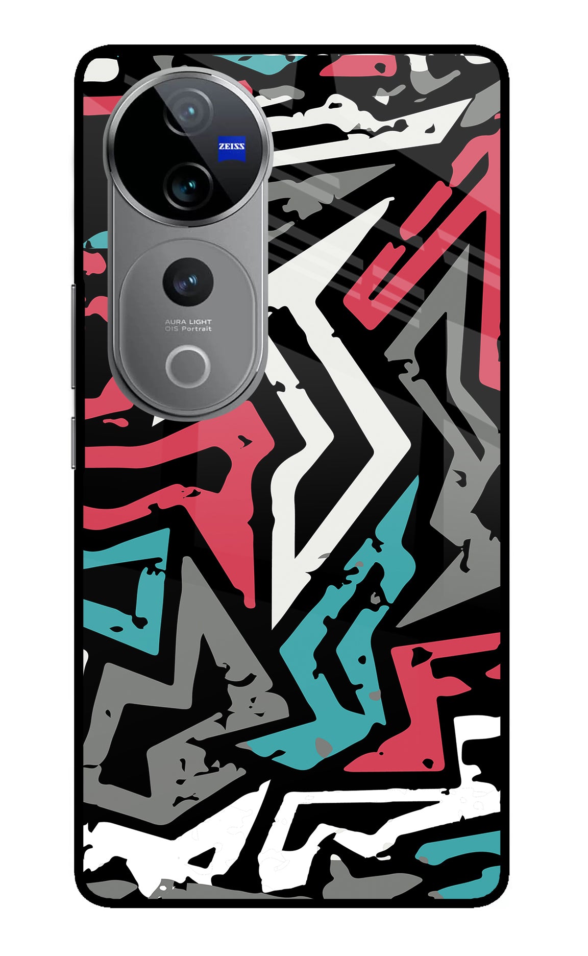 Geometric Graffiti Vivo V40 Pro 5G Glass Case