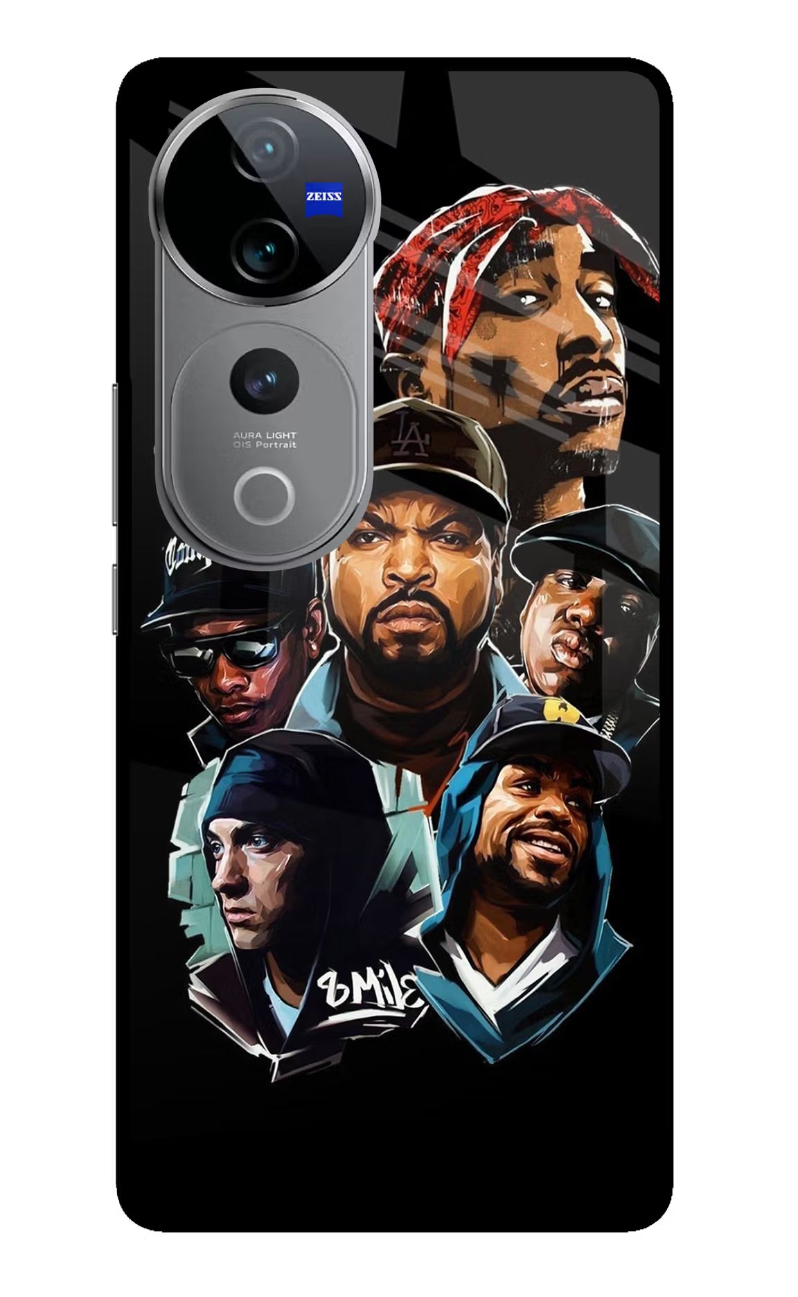 Rappers Vivo V40 Pro 5G Glass Case Back Cover by Casekaro