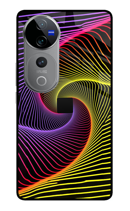 Colorful Strings Vivo V40 Pro 5G Glass Case