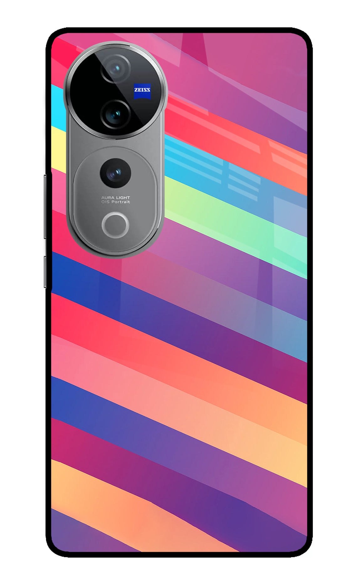 Stripes color Vivo V40 Pro 5G Glass Case