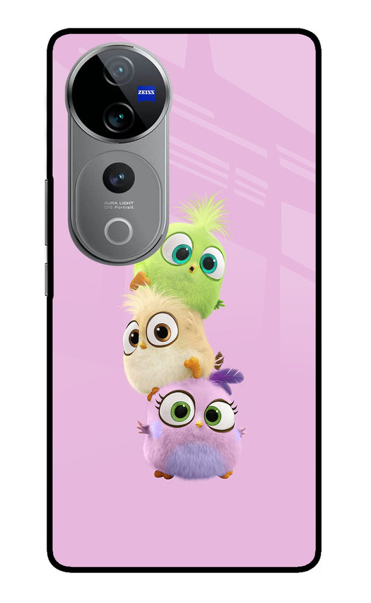 Cute Little Birds Vivo V40 Pro 5G Glass Case