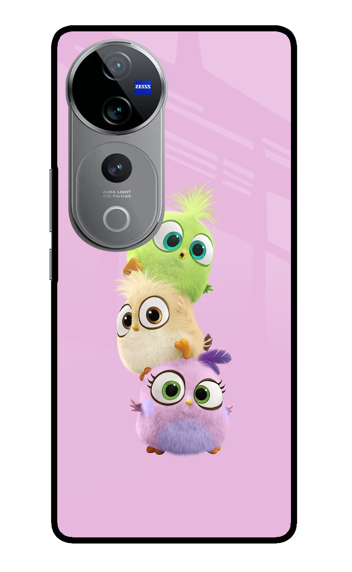 Cute Little Birds Vivo V40 Pro 5G Glass Case Back Cover by Casekaro