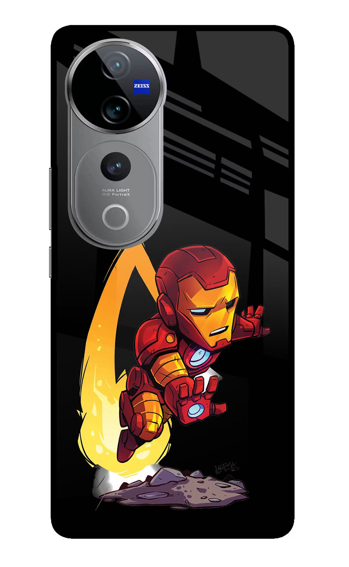 IronMan Vivo V40 Pro 5G Glass Case Back Cover by Casekaro