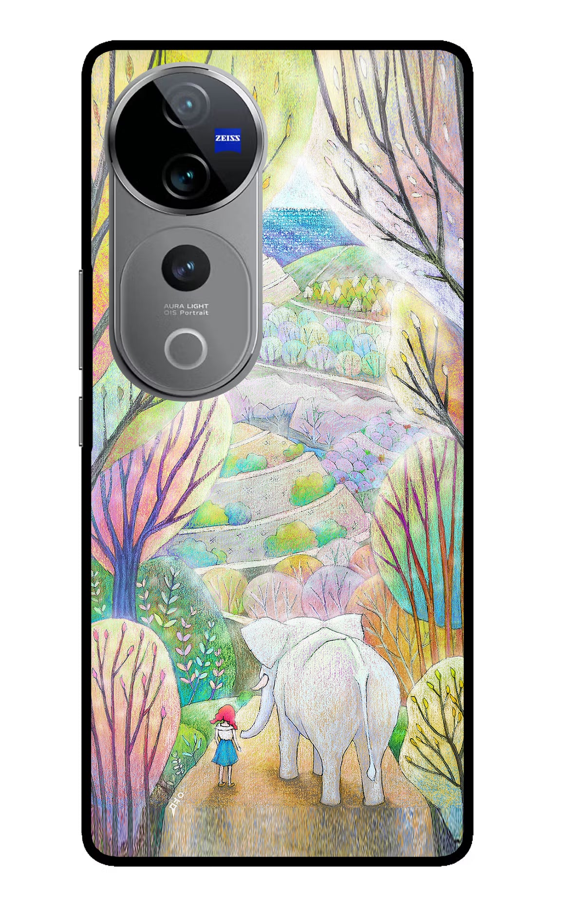 Nature Painting Vivo V40 Pro 5G Glass Case Back Cover by Casekaro