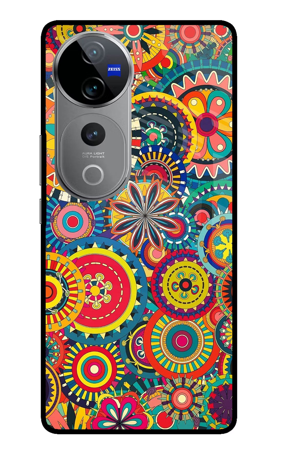 Gol Gol Art Vivo V40 Pro 5G Glass Case Back Cover by Casekaro