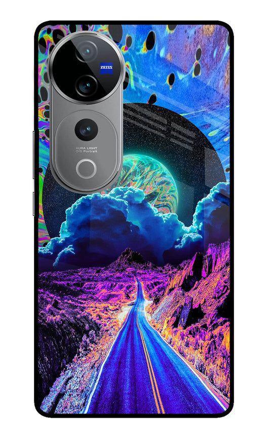 Psychedelic Painting Vivo V40 Pro 5G Glass Case