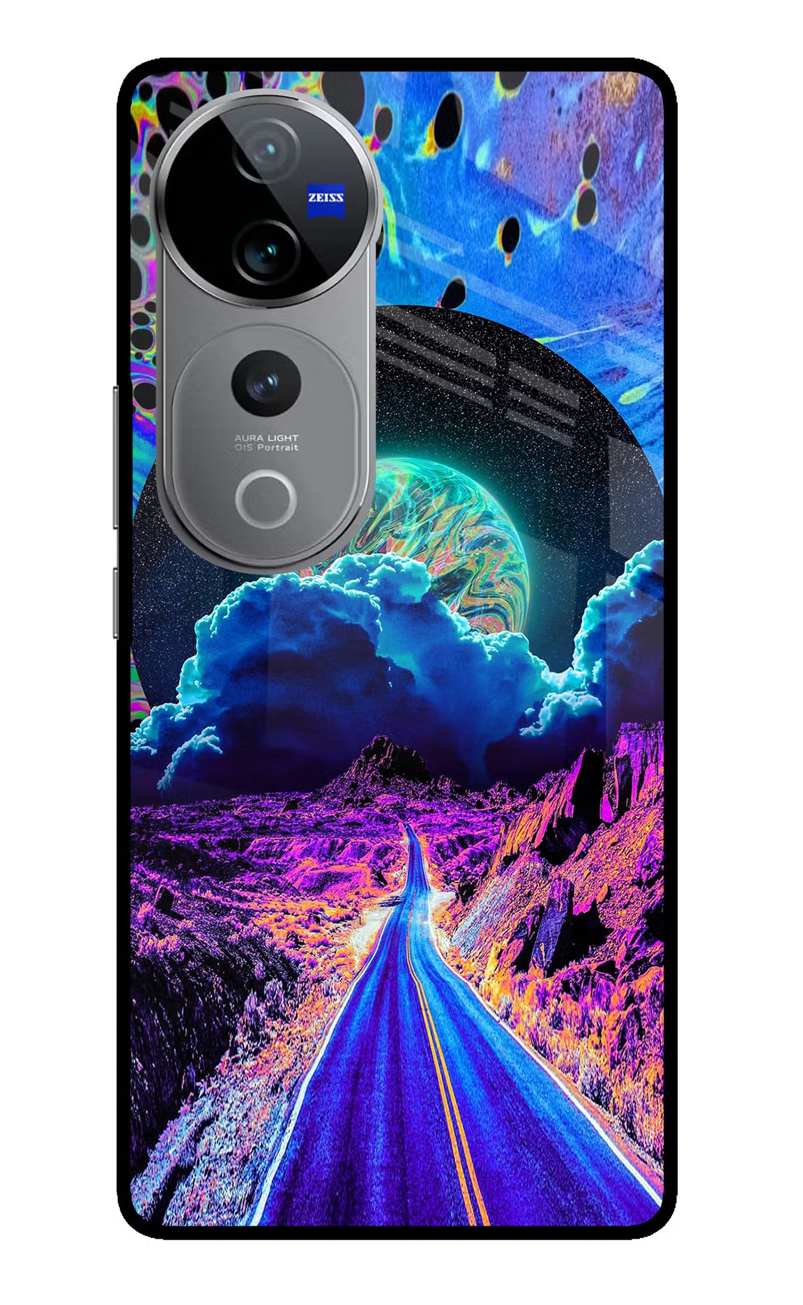 Psychedelic Painting Vivo V40 Pro 5G Glass Case Back Cover by Casekaro
