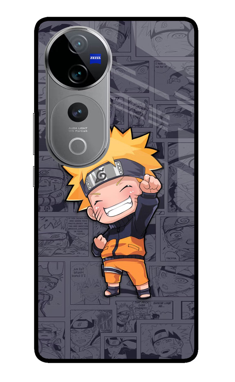 Chota Naruto Vivo V40 Pro 5G Back Cover, Glass case