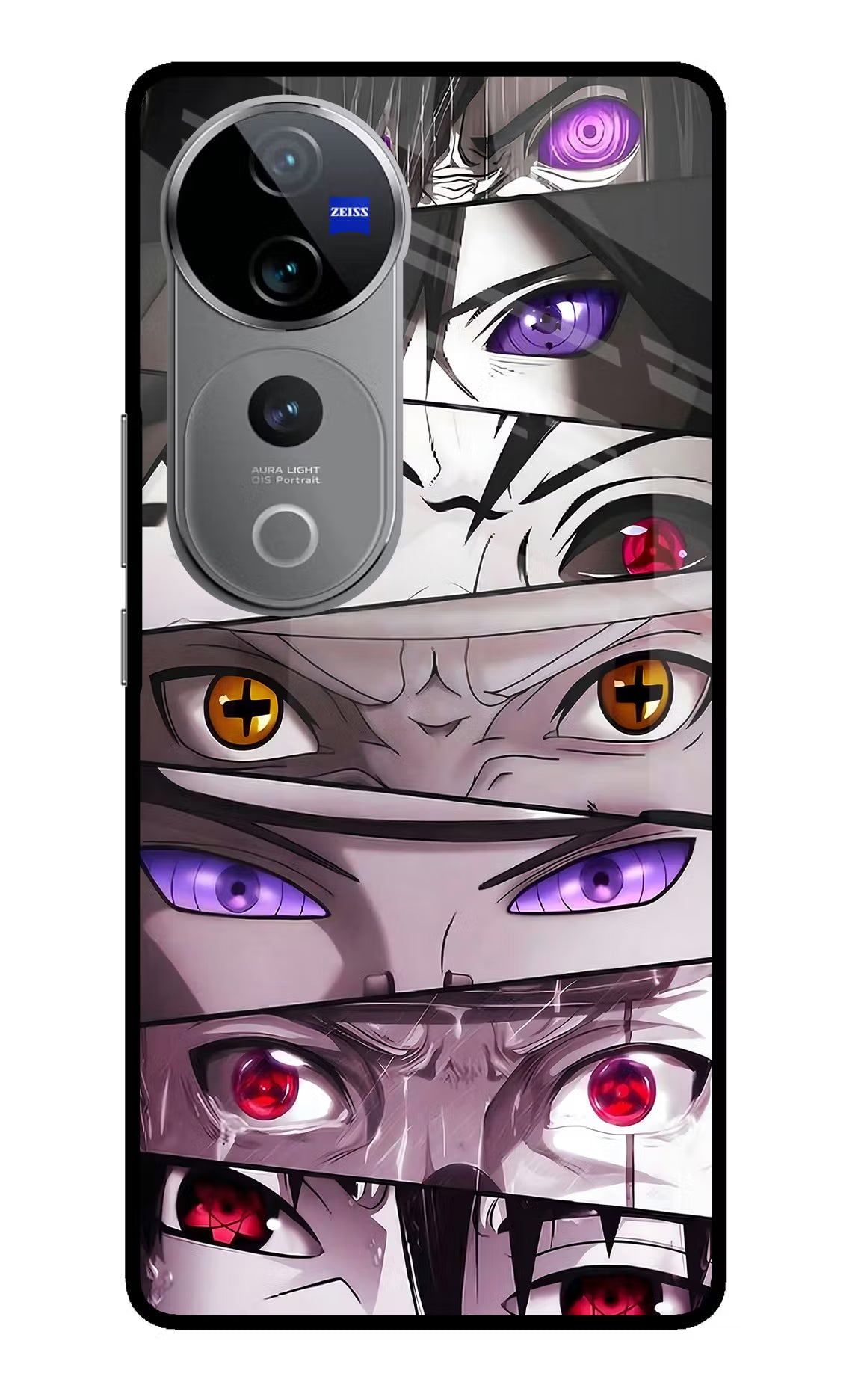Naruto Anime Vivo V40 Pro 5G Glass Case Back Cover by Casekaro