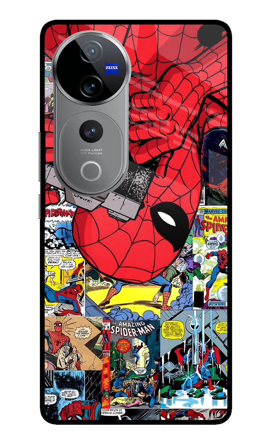 Spider Man Vivo V40 Pro 5G Back Cover, Glass case