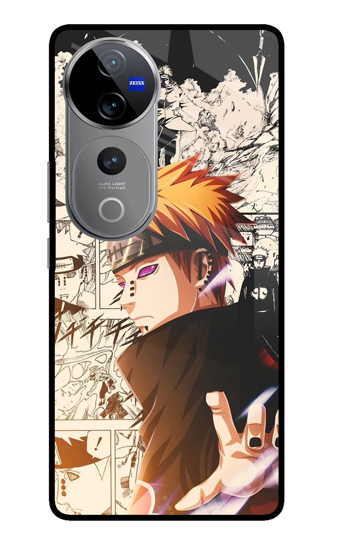 Pain Anime Vivo V40 Pro 5G Glass Case Back Cover by Casekaro