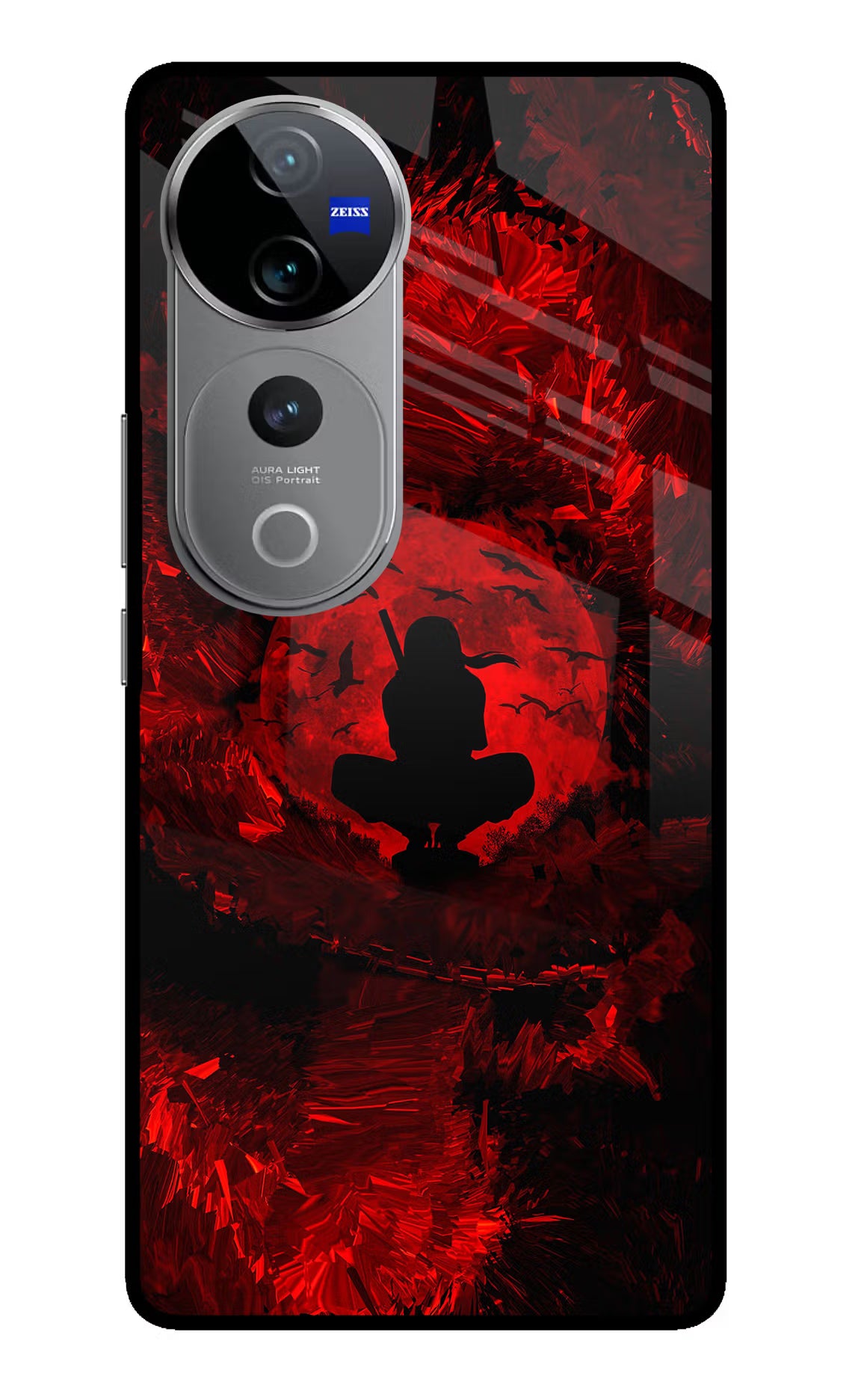 Itachi Uchiha Vivo V40 Pro 5G Glass Case Back Cover by Casekaro